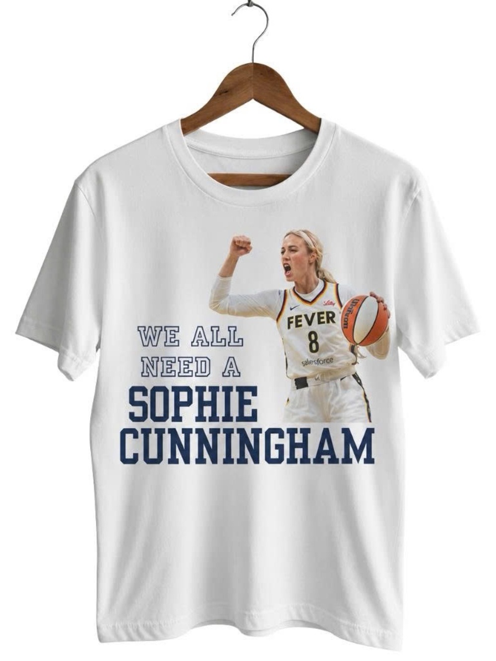 Sophie Cunningham White Graphic Tee - Home Games Basketball